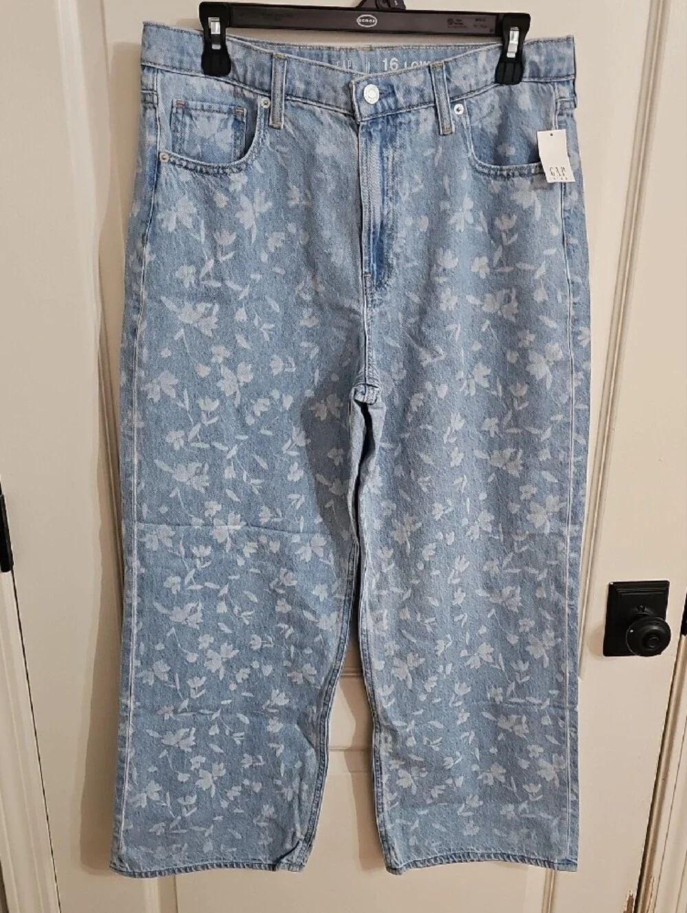 GAP Light Blue Floral-Print Girls Jeans